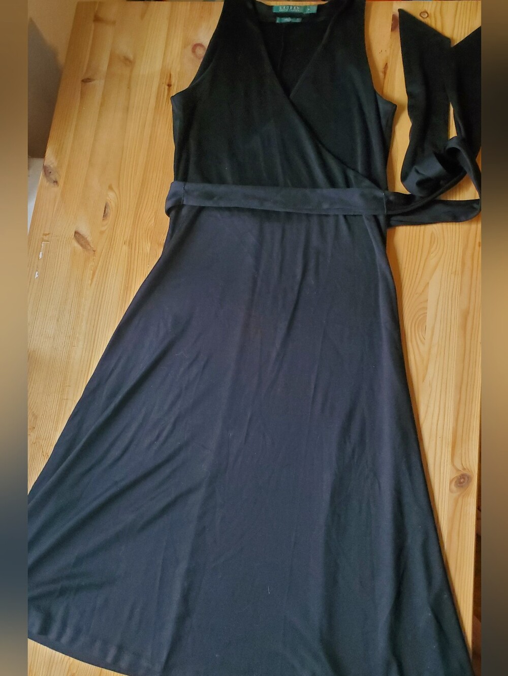 Ralph Lauren Premium Silk Midi Dress Black M